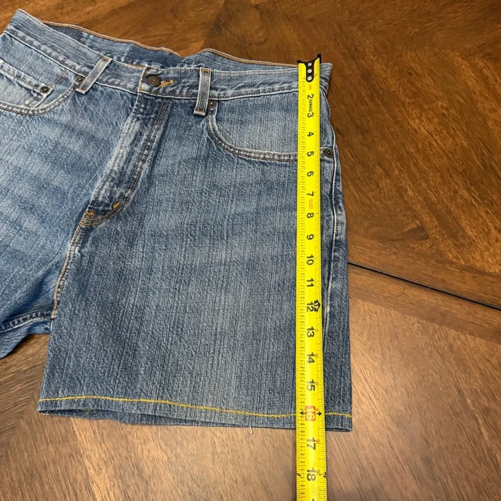 Levis Denim Shorts Mens 34 Medium Wash‎ Blue Cut Off Style Jean Shorts